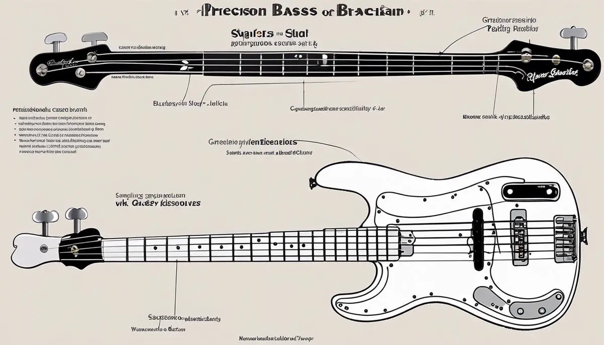 Diagram illustrating the layout and components of a Precision Bass