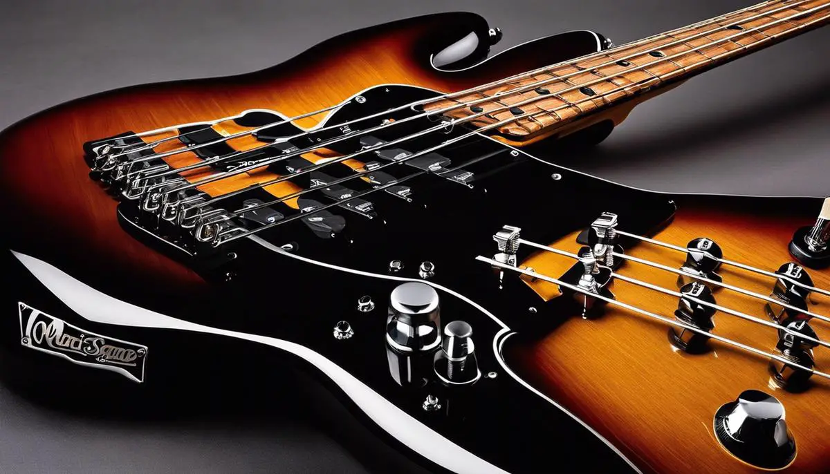A selection of affordable bass guitars that serve as alternatives to the Fender Precision Bass. The image showcases the Sire Marcus Miller V7 Bass, Ibanez Talman TMB100 Bass, Yamaha BB234 Bass, Sterling by Music Man StingRay4 Bass, and Squier Affinity Precision Bass.