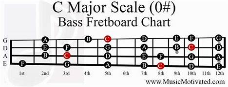 Major Scale positions Bass
